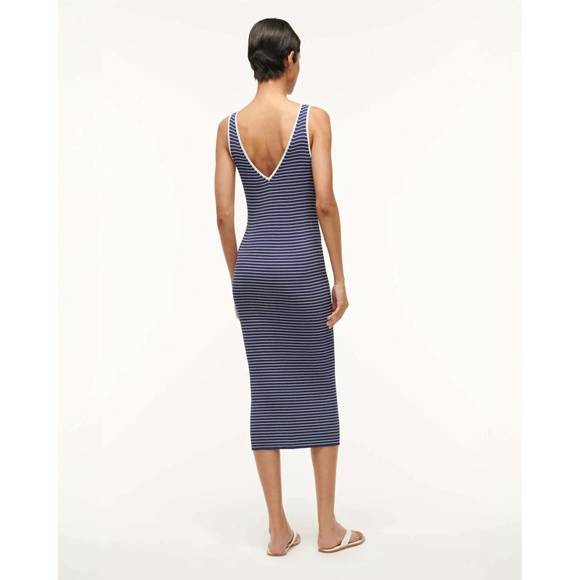 NEW STAUD women's dana dress in navy - Picture 2 of 3